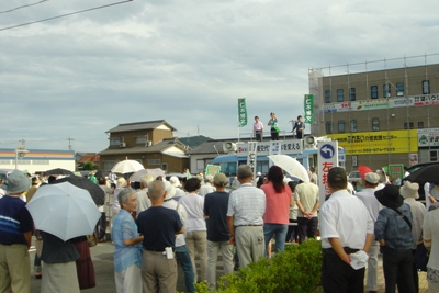 2009年8月8日（土）　徳島県石井町にて街頭演説