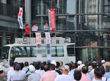 2009年8月12日（水）　大阪府岸和田市にて街頭演説