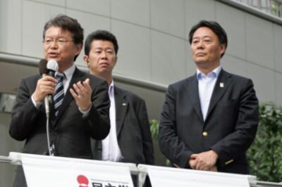 2013年6月30日（日）　有楽町駅前で海江田代表と街頭演説