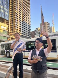 8/20(火)中野駅南口にて街頭演説を行いました。